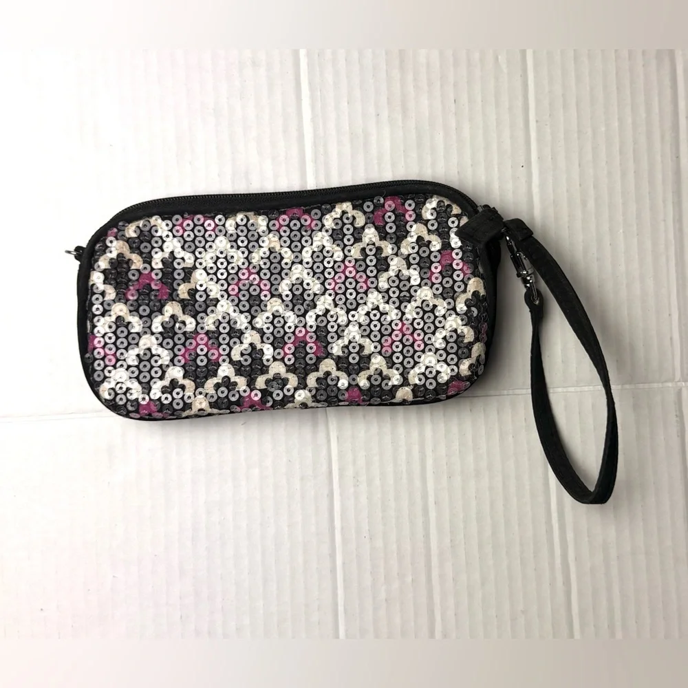 Vera Bradley Shimmer Sequins Wristlet Clutch Purse In‎ 